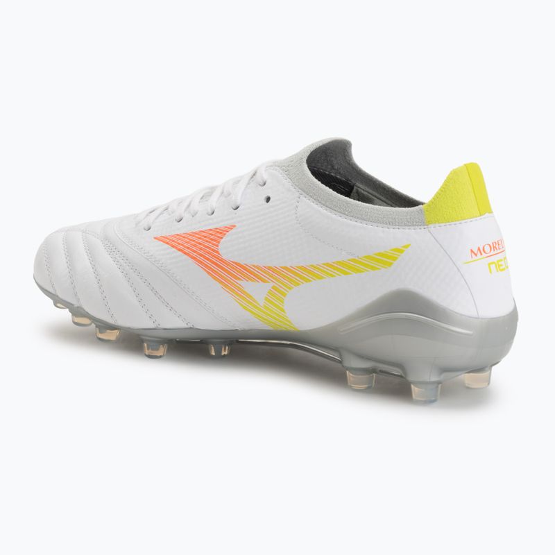 Buty piłkarskie Mizuno Morelia Neo V β Pro AG white/lava orange/evening primrose 3