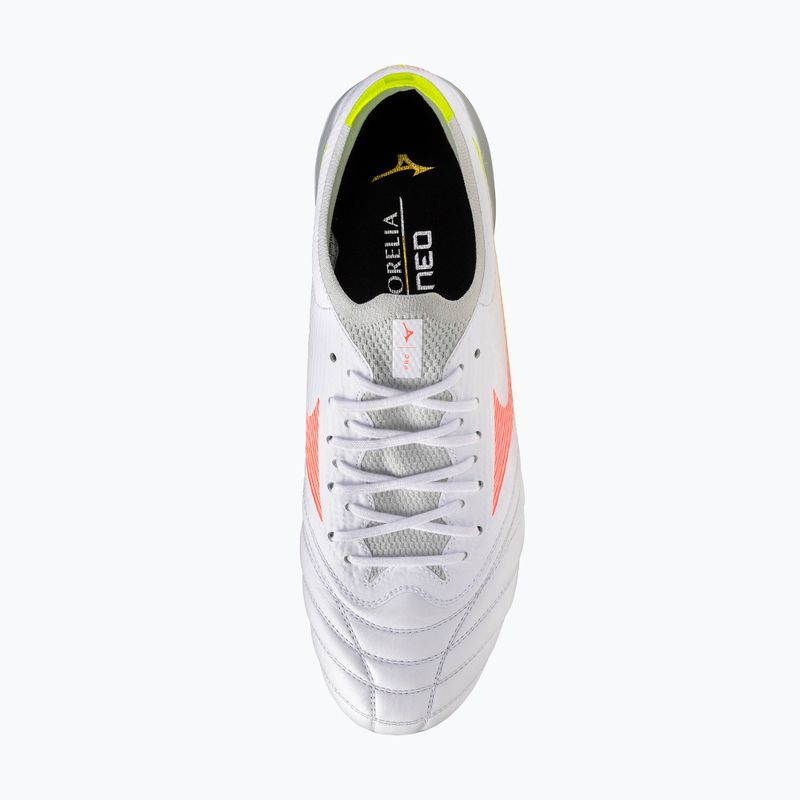 Buty piłkarskie Mizuno Morelia Neo V β Pro AG white/lava orange/evening primrose 5