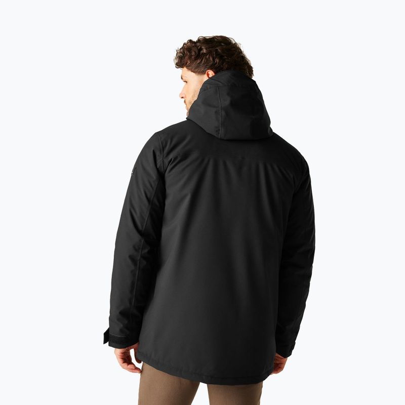 Kurtka przeciwdeszczowa męska Regatta Balaton black/pumpkin spice 3