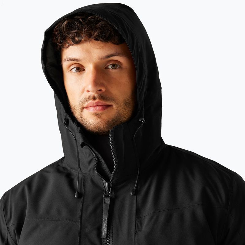 Kurtka przeciwdeszczowa męska Regatta Balaton black/pumpkin spice 4