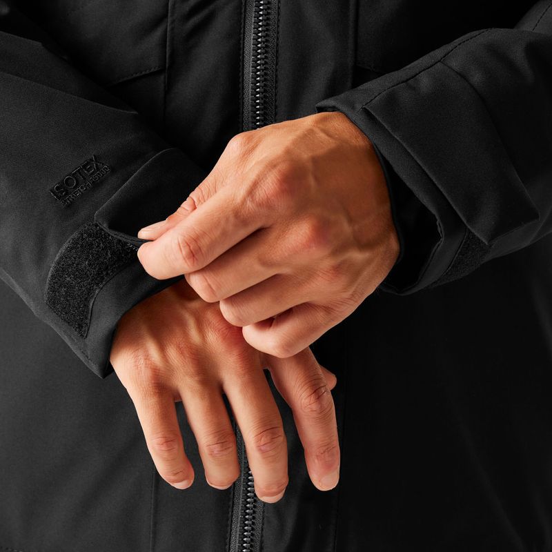 Kurtka przeciwdeszczowa męska Regatta Balaton black/pumpkin spice 8