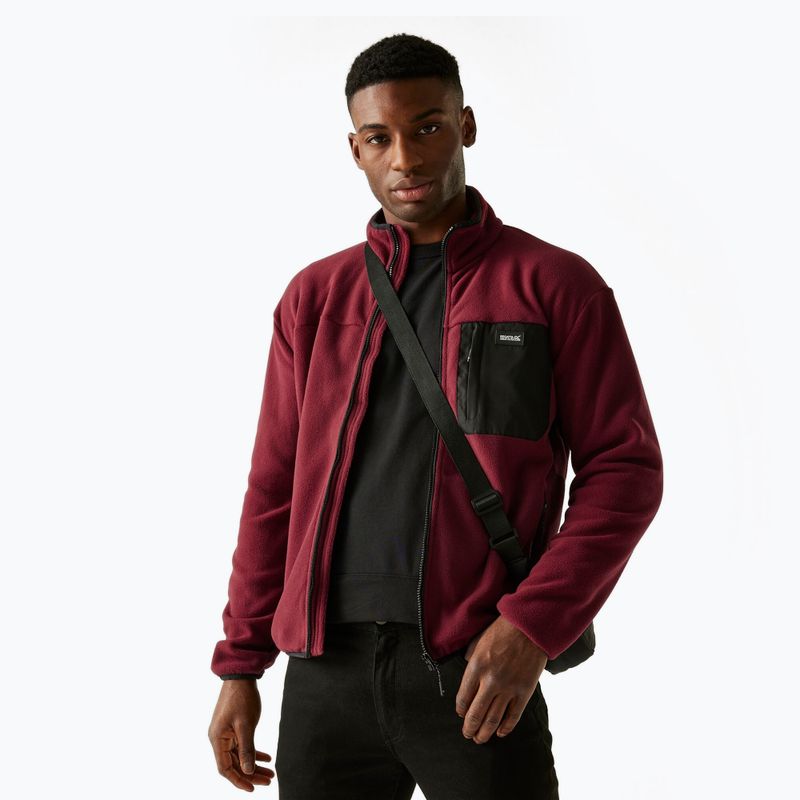 Bluza polarowa męska REGATTA Frankie Full Zip dark maroon 4