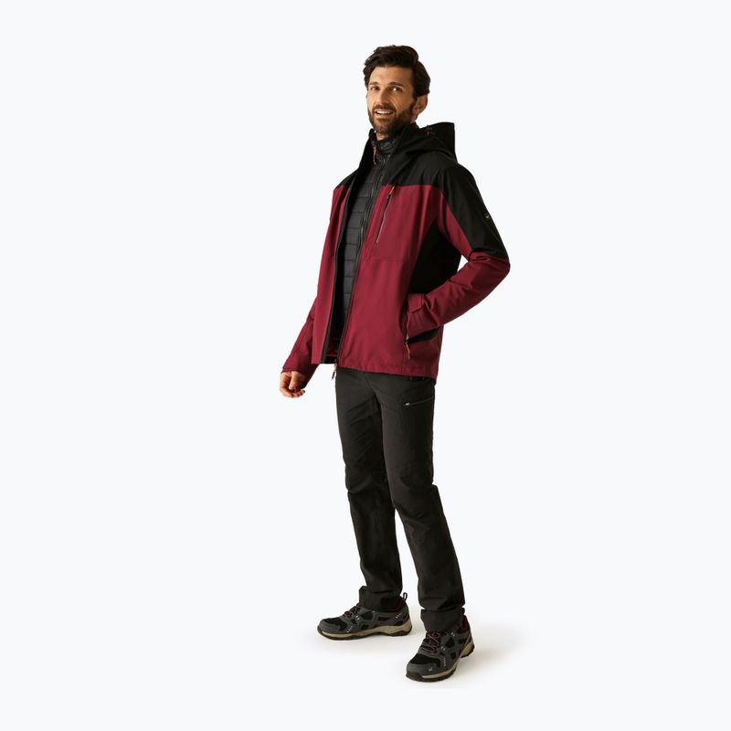 Kurtka 3w1 męska REGATTA Wentwood dark maroon/black 2