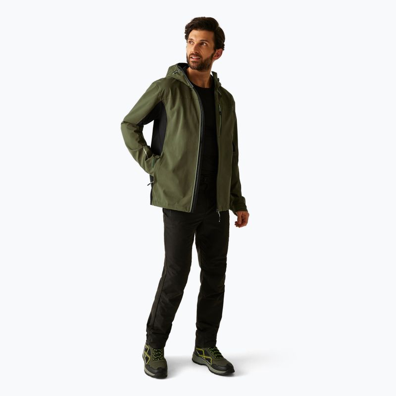 Kurtka softshell męska REGATTA Birchdale II olive night/black 2