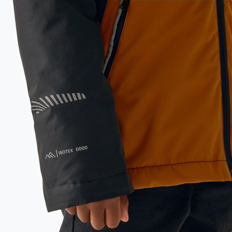 Kurtka przeciwwiatrowa dziecięca REGATTA Hillain Warm black/pumpkin spice/ash 8