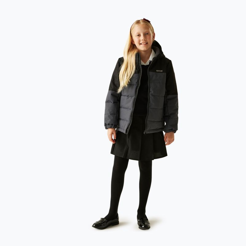 Kurtka ocieplana dziecięca REGATTA Lofthouse black/sealgr 5
