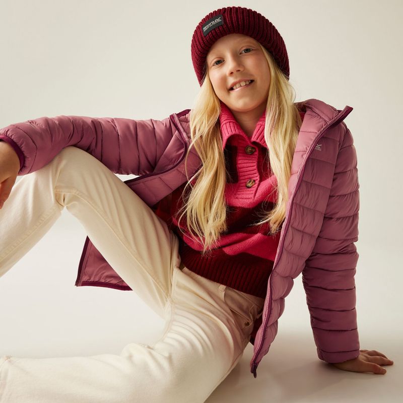Kurtka dziecięca REGATTA Hooded Marizion dusty rose/dark pimiento 9