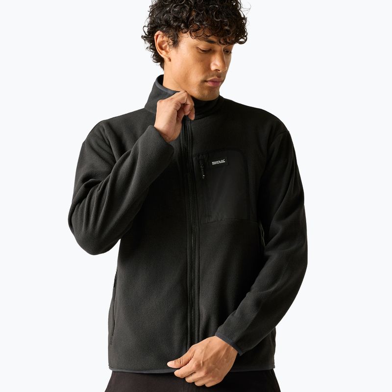 Bluza polarowa męska REGATTA Frankie Full Zip Fleece black/black