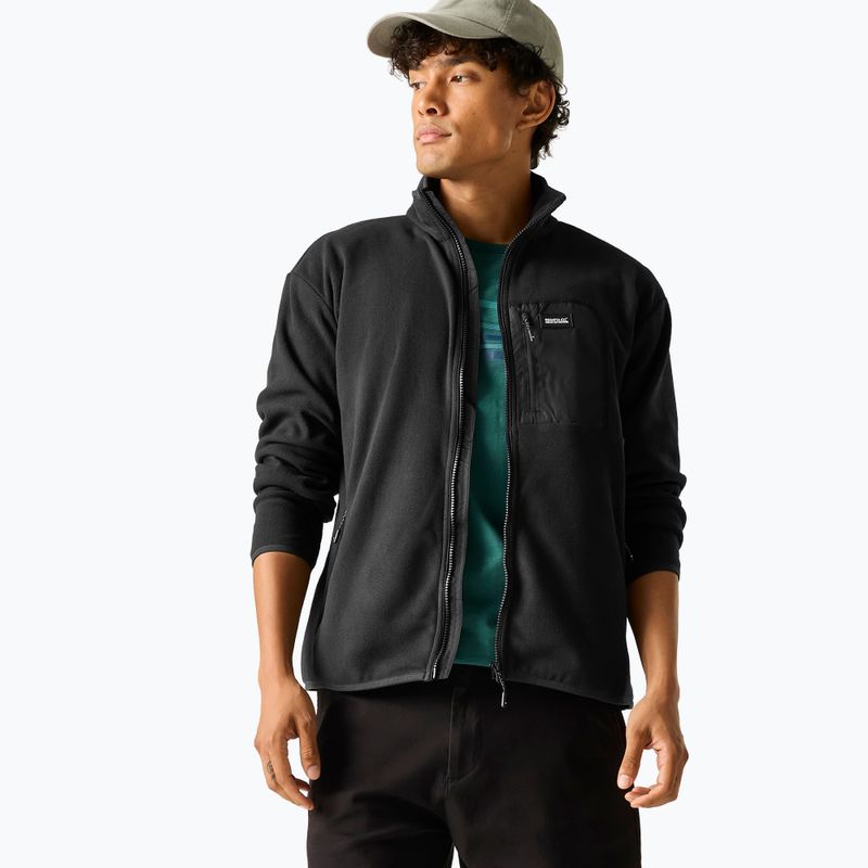 Bluza polarowa męska REGATTA Frankie Full Zip Fleece black/black 3
