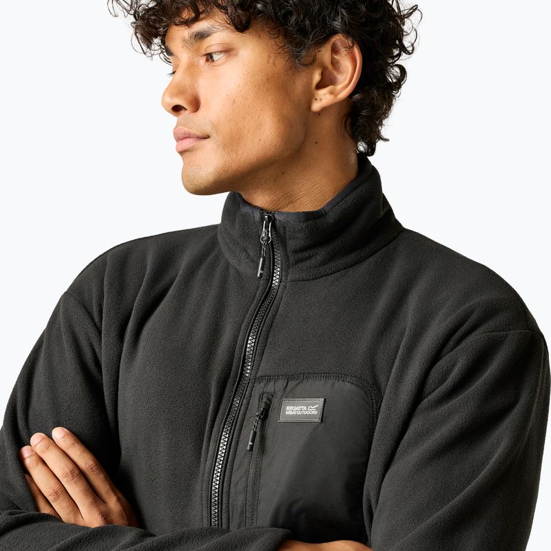 Bluza polarowa męska REGATTA Frankie Full Zip Fleece black/black 5