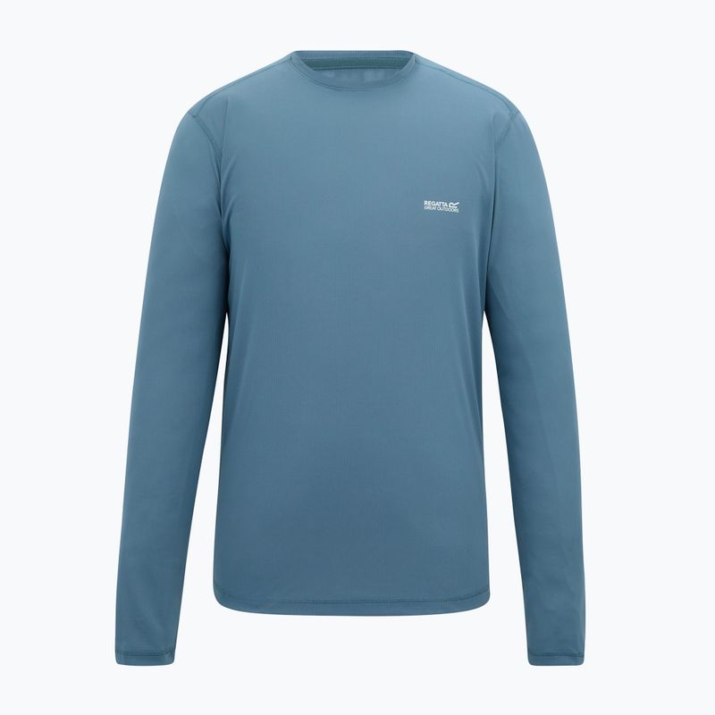 Longsleeve trekkingowy męski REGATTA Mindoi Anti Insect china blue 5