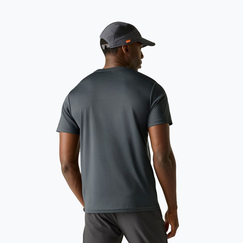 Koszulka trekkingowa męska REGATTA Fingal Slogan dark storm 3