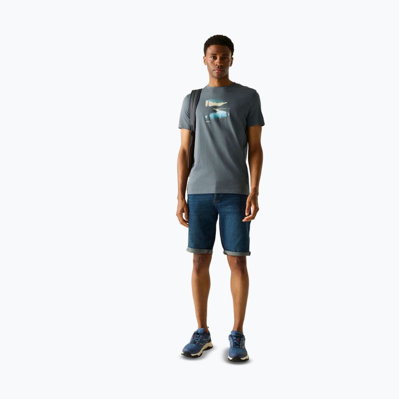 Koszulka trekkingowa męska REGATTA Breezed dark storm 2