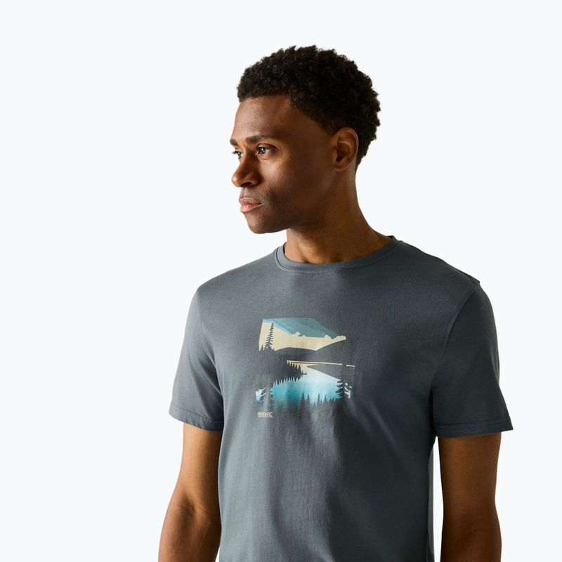 Koszulka trekkingowa męska REGATTA Breezed dark storm 4