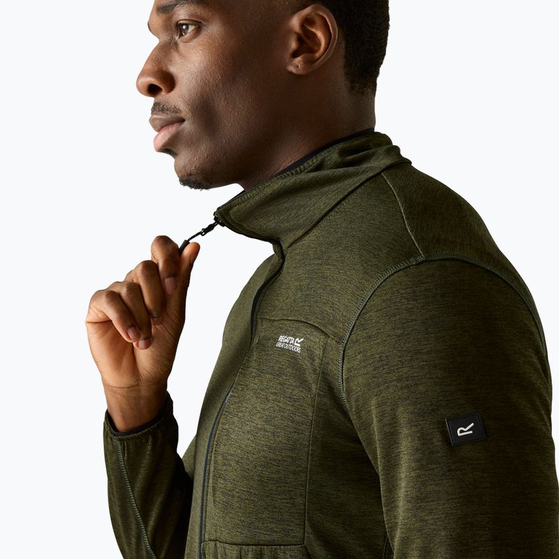 Bluza trekkingowa męska REGATTA Hillden Midlayer dark khaki 4