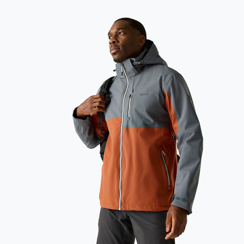 Kurtka przeciwdeszczowa męska REGATTA Waterproof Shell Bosfield brick/dark storm 4