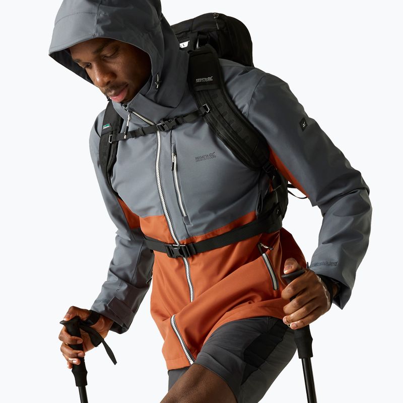Kurtka przeciwdeszczowa męska REGATTA Waterproof Shell Bosfield brick/dark storm 5