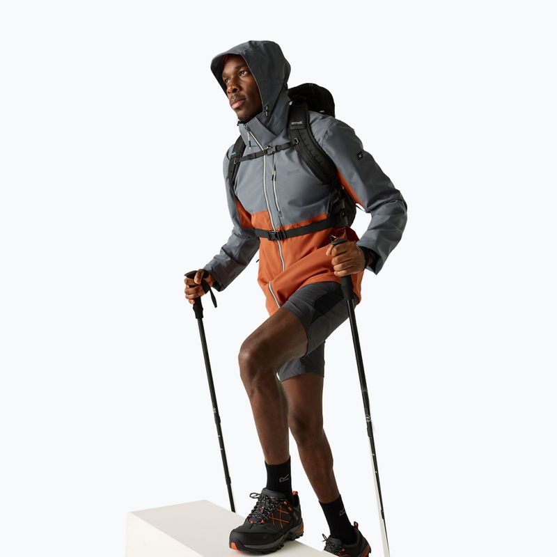Kurtka przeciwdeszczowa męska REGATTA Waterproof Shell Bosfield brick/dark storm 6