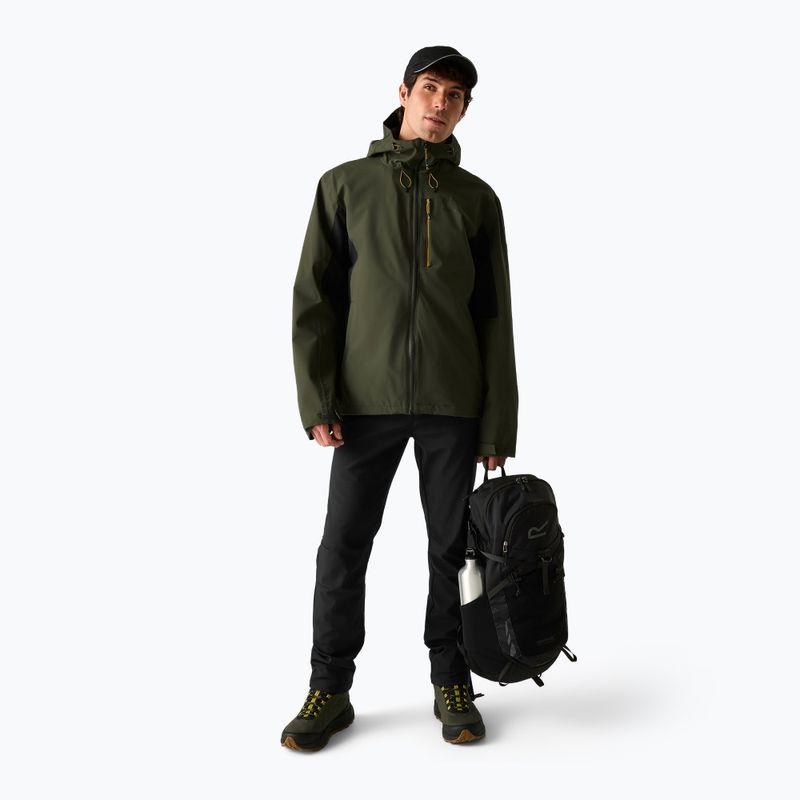 Kurtka przeciwdeszczowa męska REGATTA Birchdale II dark khaki/black 2