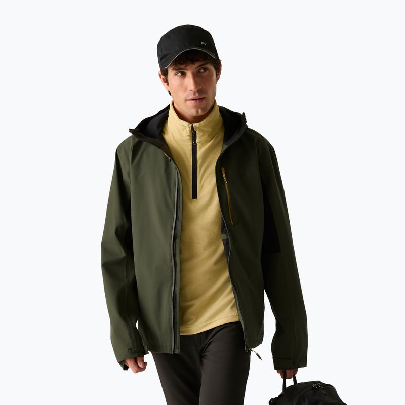 Kurtka przeciwdeszczowa męska REGATTA Birchdale II dark khaki/black 5