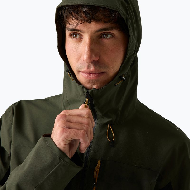 Kurtka przeciwdeszczowa męska REGATTA Birchdale II dark khaki/black 7