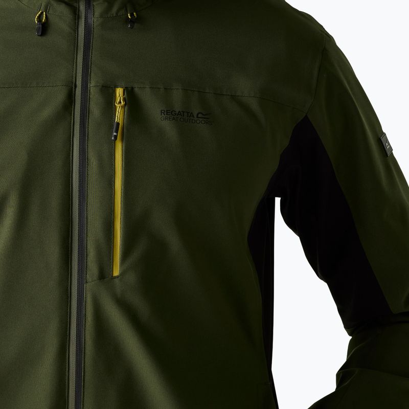 Kurtka przeciwdeszczowa męska REGATTA Birchdale II dark khaki/black 9