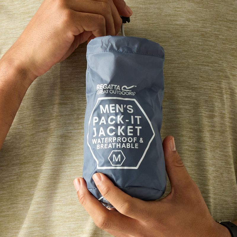 Kurtka przeciwdeszczowa męska REGATTA Pack-It III china blue 6