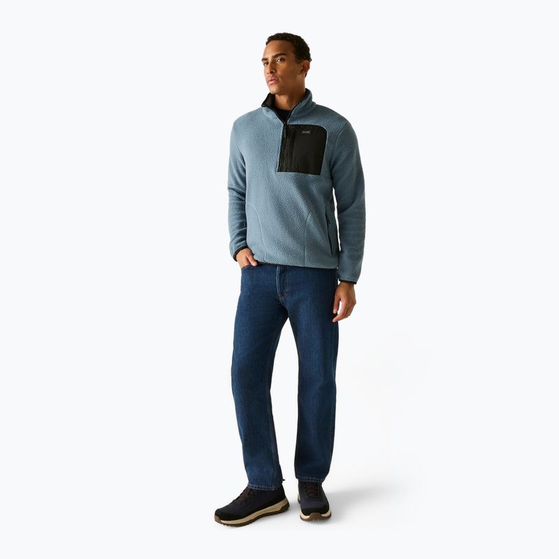 Bluza polarowa męska REGATTA Frankie Borg Half Zip grey mirage/black 2