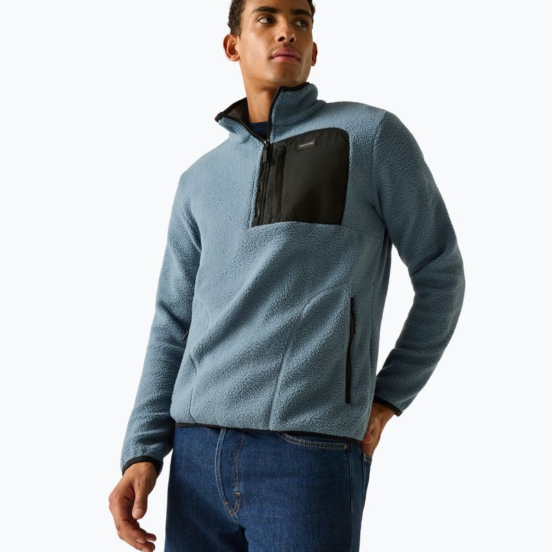 Bluza polarowa męska REGATTA Frankie Borg Half Zip grey mirage/black 3