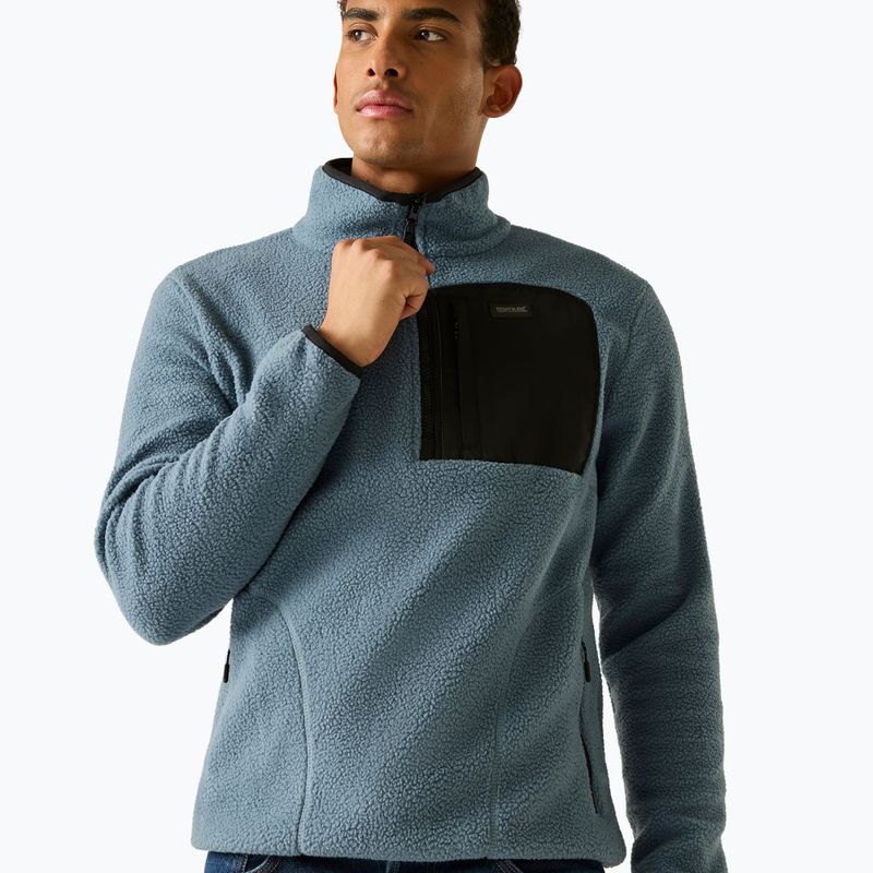 Bluza polarowa męska REGATTA Frankie Borg Half Zip grey mirage/black 5