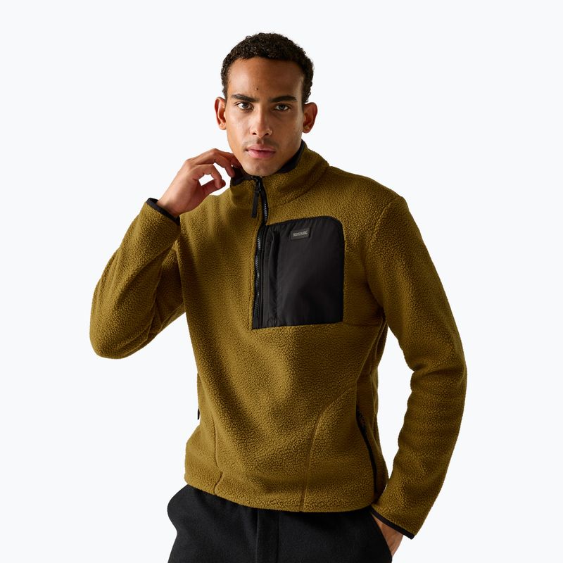 Bluza polarowa męska REGATTA Frankie Borg Half Zip rich tan/black 3