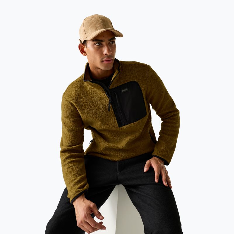 Bluza polarowa męska REGATTA Frankie Borg Half Zip rich tan/black 4