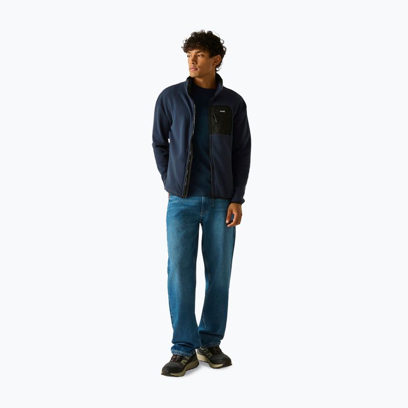 Bluza polarowa męska REGATTA Frankie Full Zip Fleece navy/black 3