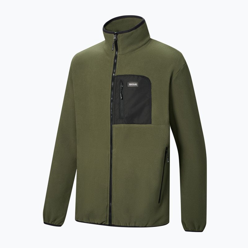 Bluza polarowa męska REGATTA  Frankie Full Zip Fleece dark khaki/black 3