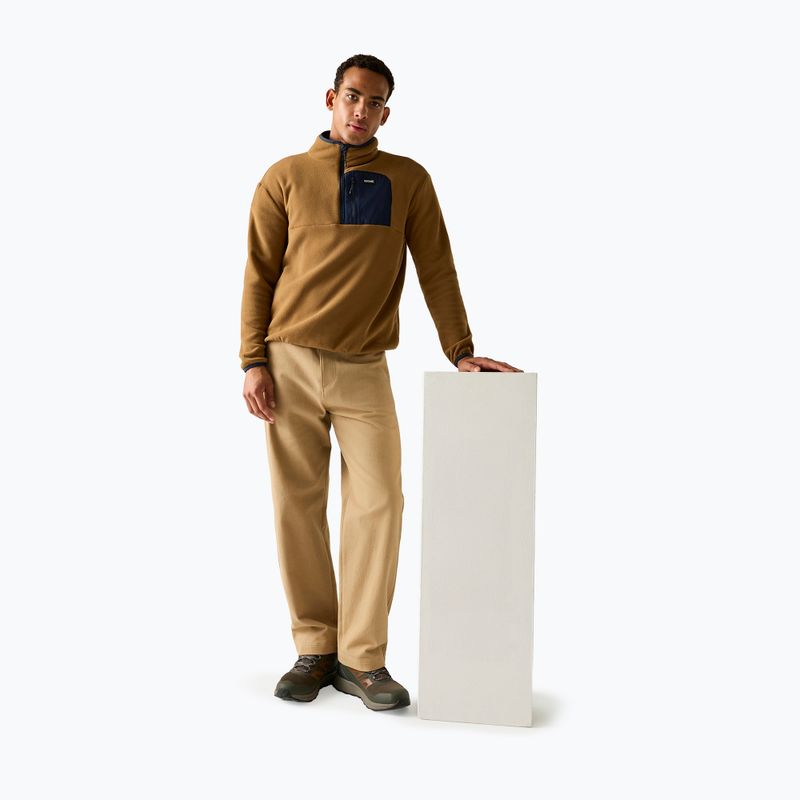 Bluza polarowa męska REGATTA Frankie Half Zip rich tan/navy 2