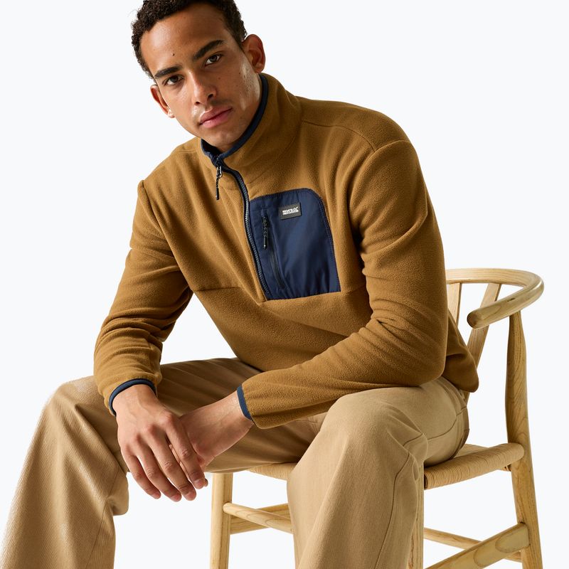 Bluza polarowa męska REGATTA Frankie Half Zip rich tan/navy 5