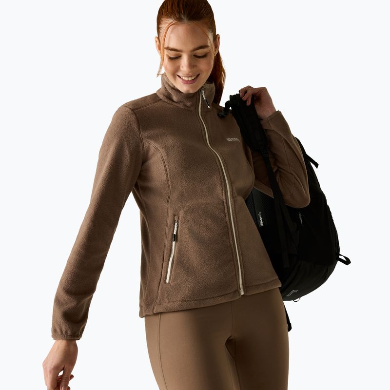 Bluza polarowa damska Regatta Floreo IV mocha/light vanilla 3