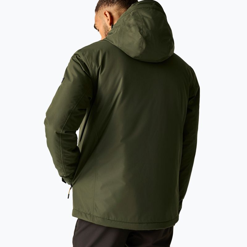 Kurtka przeciwdeszczowa męska REGATTA Allston dark khaki/wood brown 3