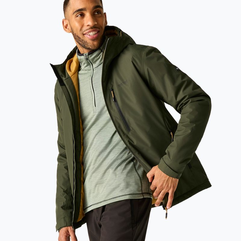 Kurtka przeciwdeszczowa męska REGATTA Allston dark khaki/wood brown 5