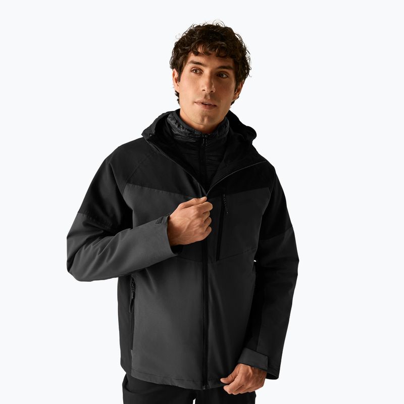 Kurtka 3w1 męska Regatta Wentwood 3in1 ash/black
