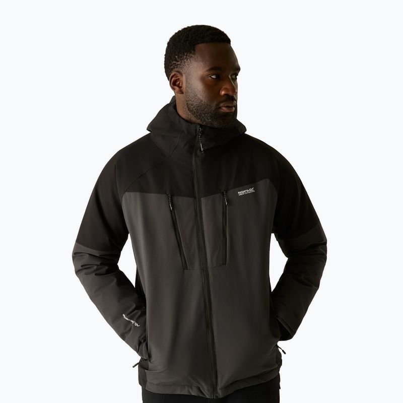 Kurtka przeciwdeszczowa męska Regatta Highton Stretch Padded Jacket ash/black