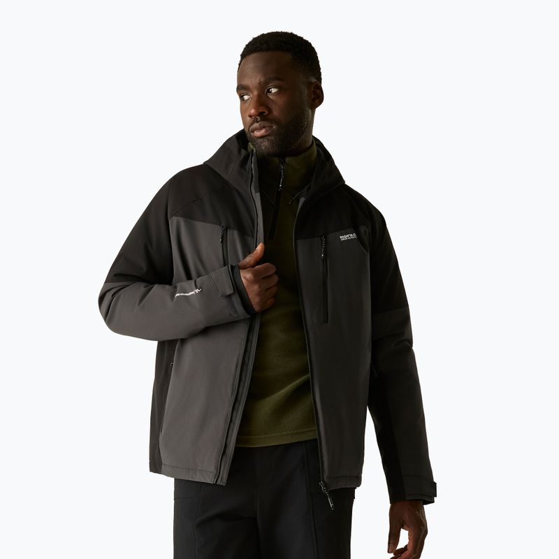 Kurtka przeciwdeszczowa męska Regatta Highton Stretch Padded Jacket ash/black 4
