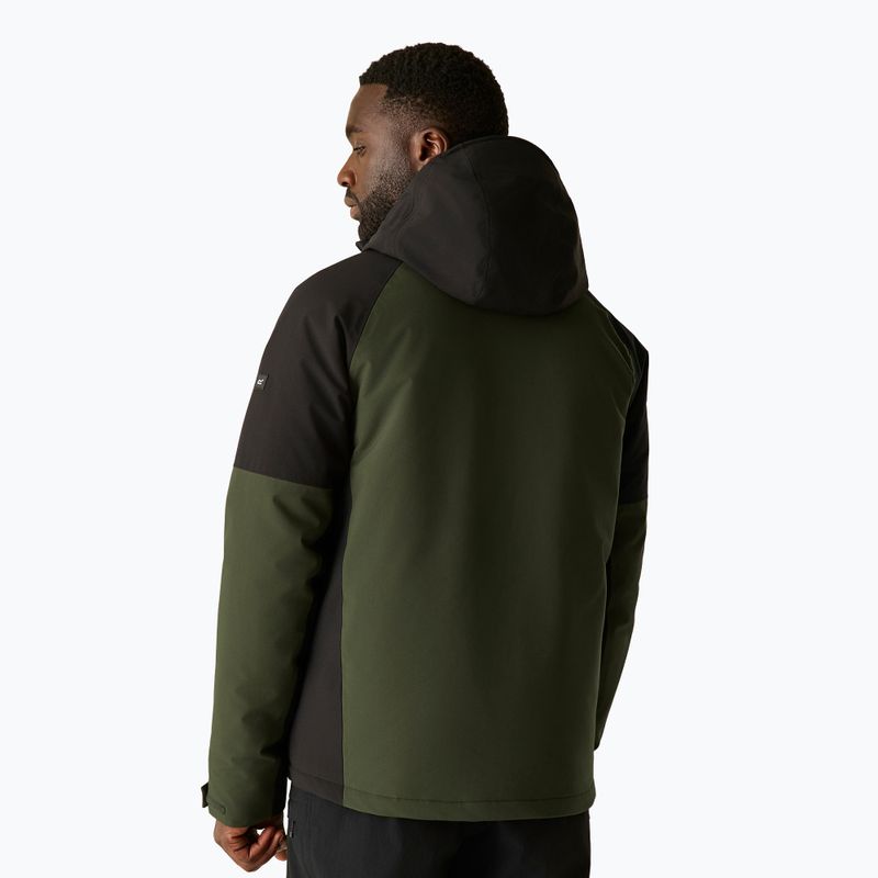 Kurtka przeciwdeszczowa męska REGATTA Highton Stretch Padded dark khaki/black 3