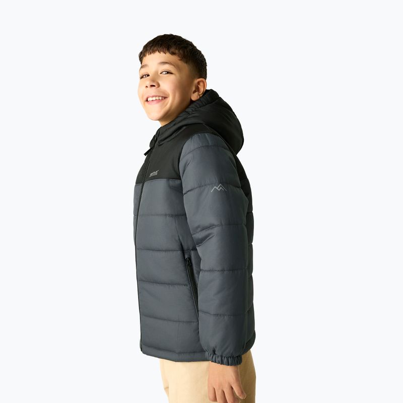 Kurtka ocieplana dziecięca REGATTA Lofthouse black/seal grey 5