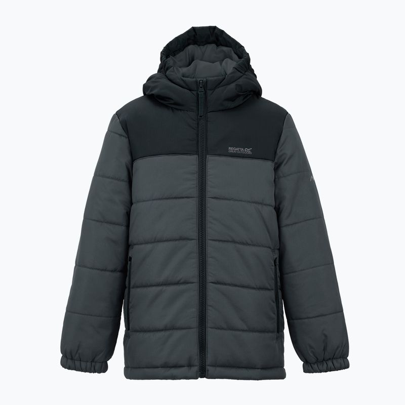 Kurtka ocieplana dziecięca REGATTA Lofthouse black/seal grey 8