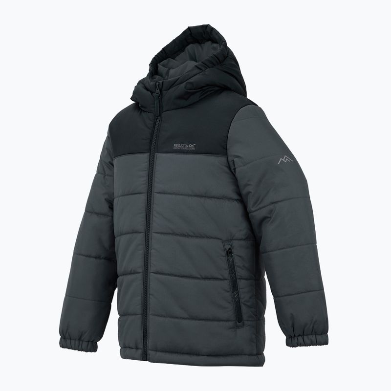 Kurtka ocieplana dziecięca REGATTA Lofthouse black/seal grey 10