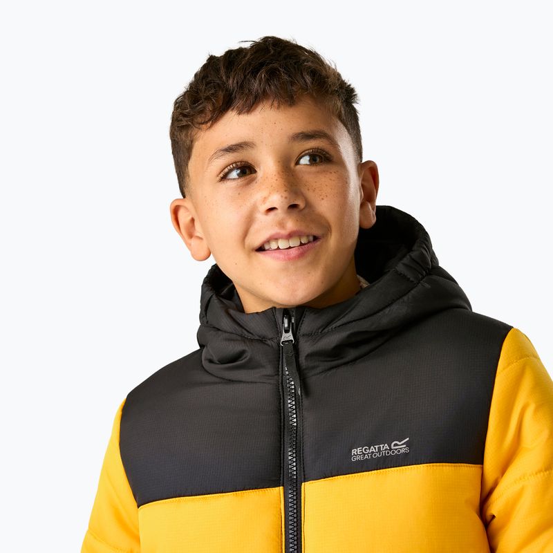 Kurtka ocieplana dziecięca REGATTA Lofthouse black/mustard 7
