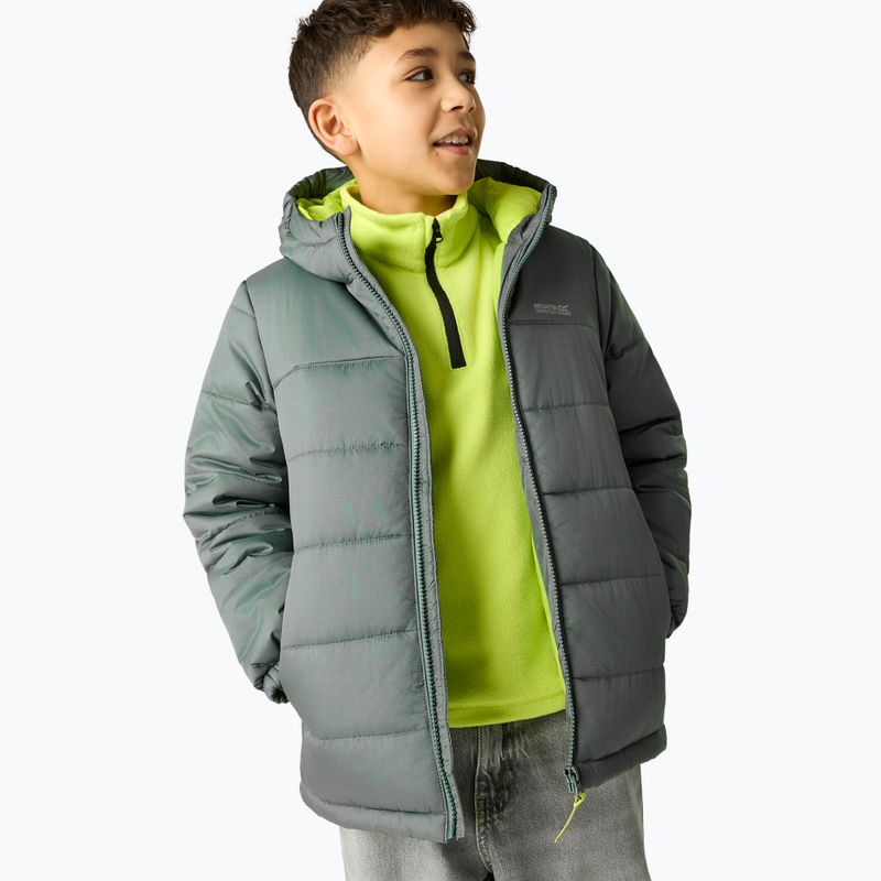 Kurtka ocieplana dziecięca REGATTA Lofthouse dark forest green/wild lime 6
