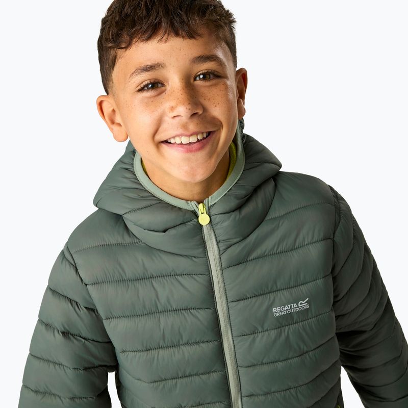 Kurtka ocieplana dziecięca REGATTA Lofthouse dark forest green/wild lime 8