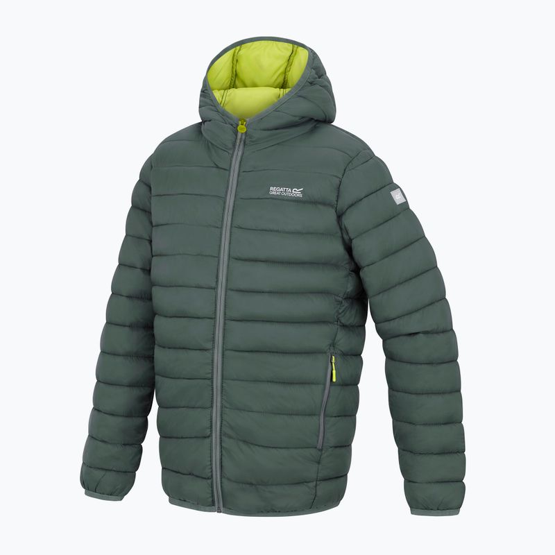 Kurtka ocieplana dziecięca REGATTA Lofthouse dark forest green/wild lime 15